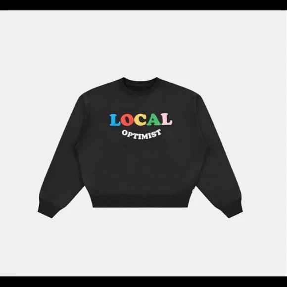 Madhappy Local Optimist Black Crewneck - Picture 1 of 3